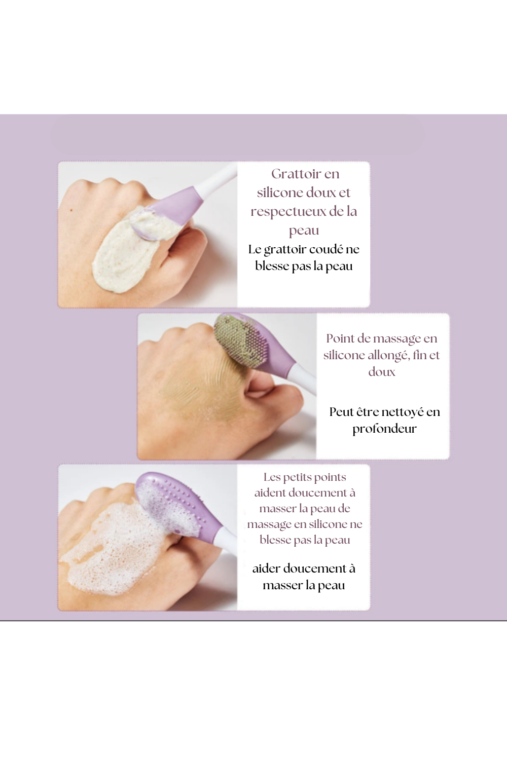 Brosse de nettoyage du visage en silicone
