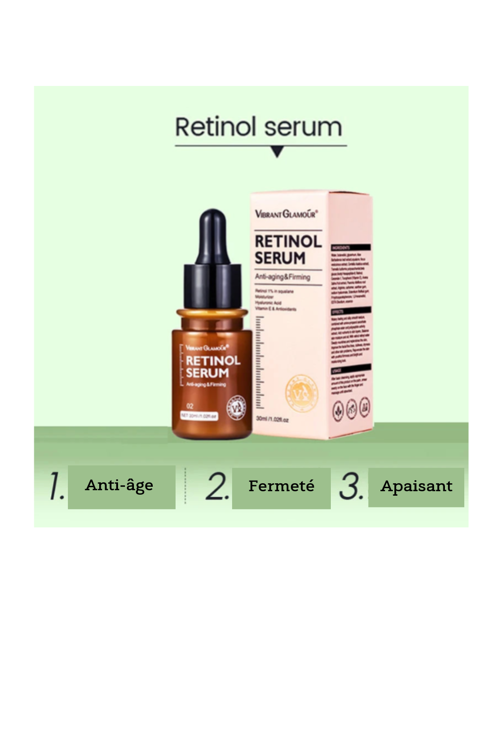 Sérum visage au rétinol